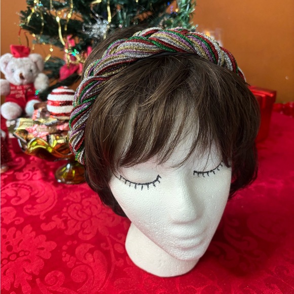 Multicolor Metallic Fabric Headband - Picture 5 of 8
